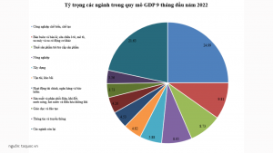 Trong 9 tháng đầu năm 2022 ngành xây dựng đóng góp ~25% vào GDP của Việt Nam